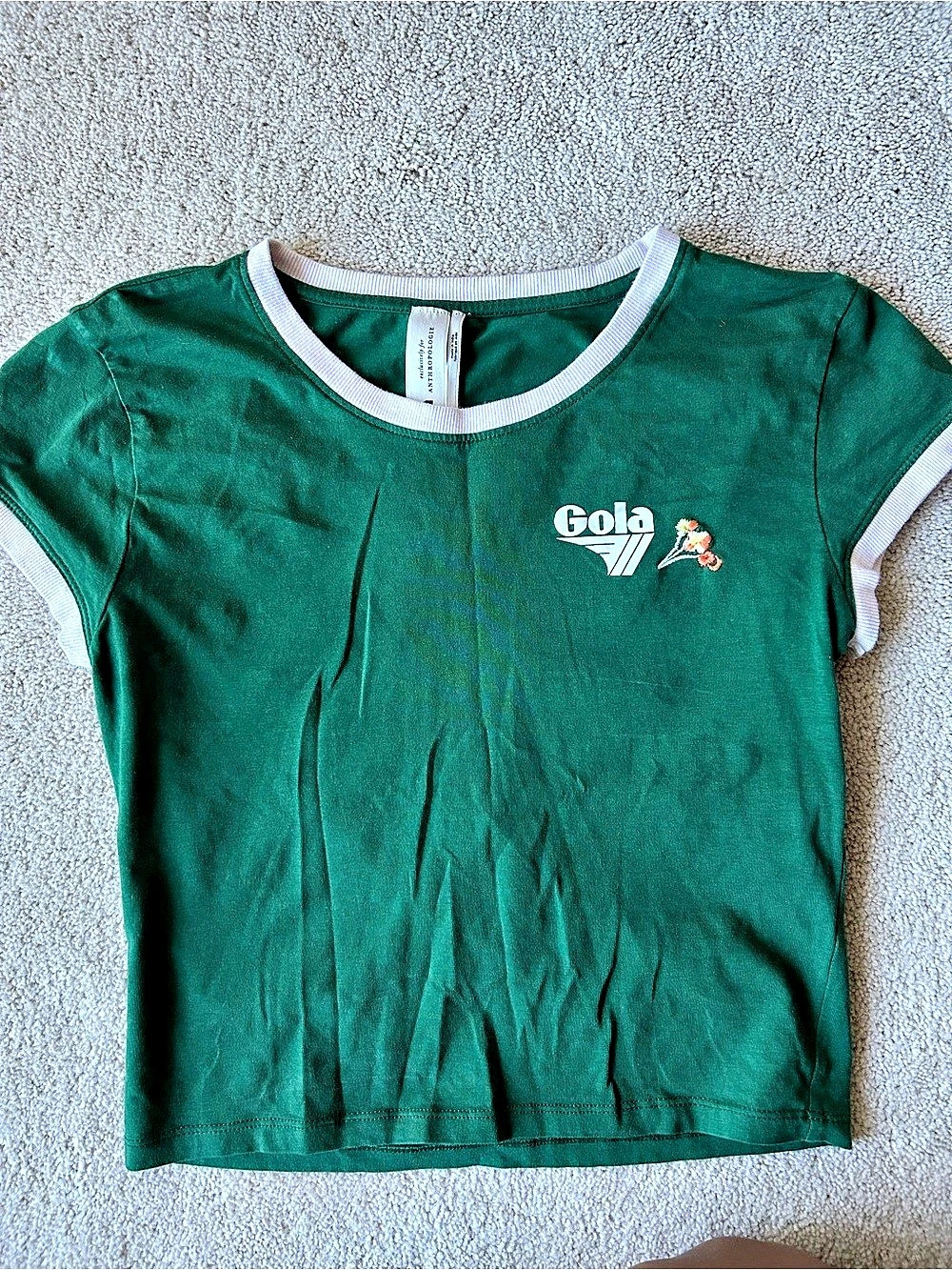 Anthropologie X Gola Green Graphic Short Sleeve Tee